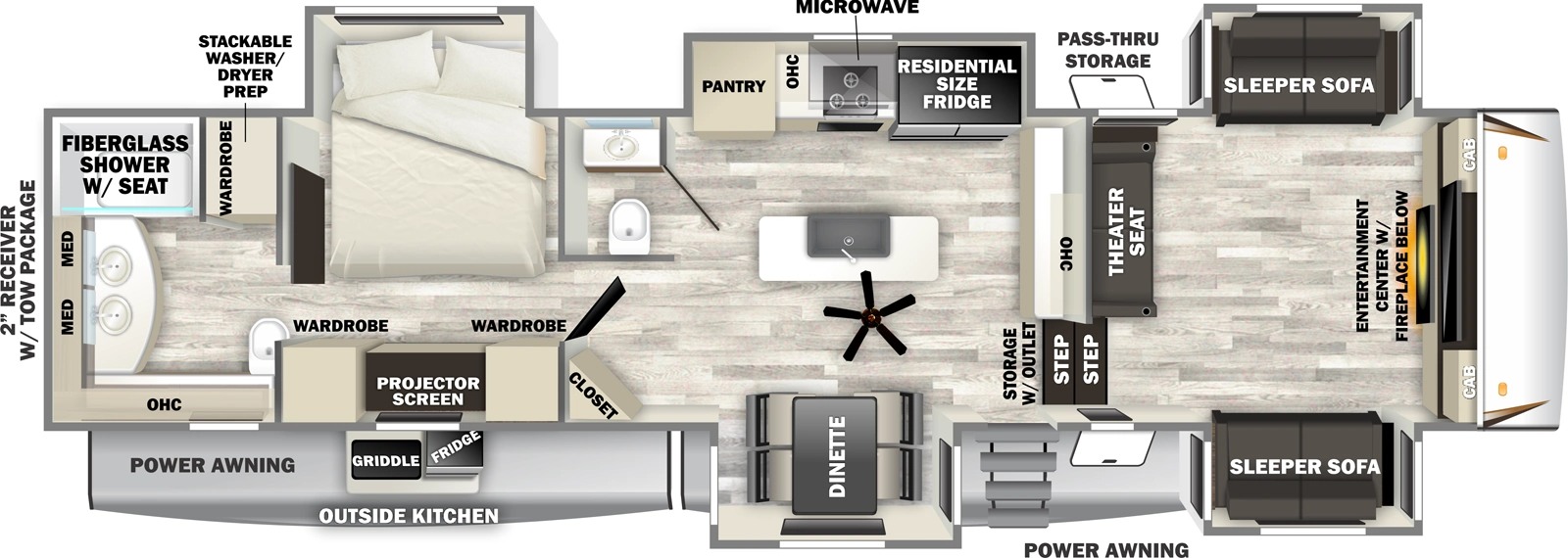 Sabre 37FLH Floorplan